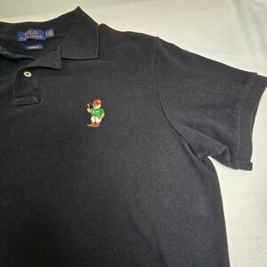 Y2K Polo Bear Ralph Lauren Embroidered Mens Sz XL Custom Golf Mallet Preppy READ